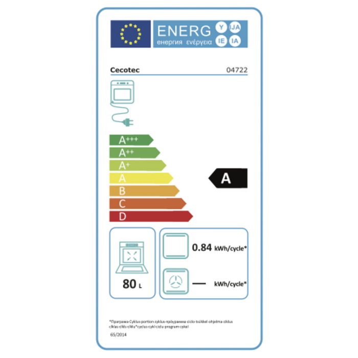 Cecotec Bolero Hexa C126400 Line A Four électrique 80L Noir