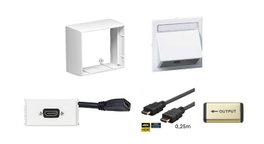Vivolink Boîtier de connexion mural HDMI + AMP avec boîtier mural Thorsman