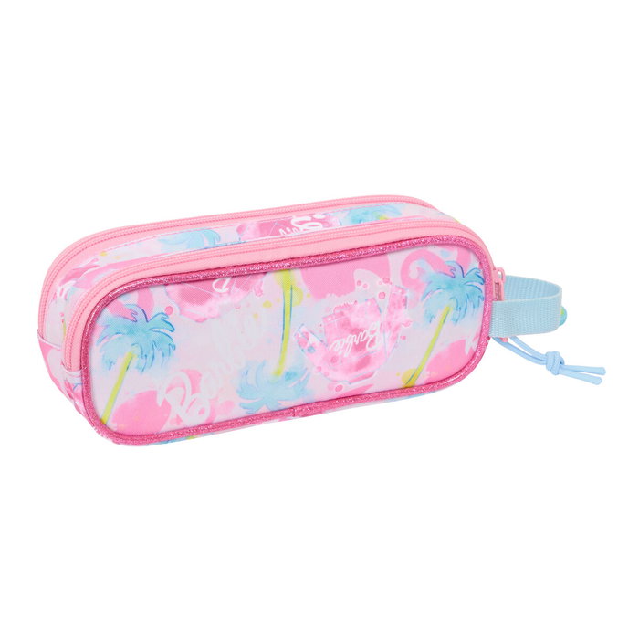 Trousse Fourre-Tout Double Barbie Painterly Rose Bleu ciel 21 x 8 x 6 cm