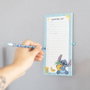 ERIK - Bloc-notes aimanté Stitch Disney - Format 21x10 cm avec 65 feuilles séparables et 2 aimants