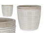 Ibergarden Pot de Fleurs en Ciment Rayé Gris 13,5x13 cm (Set de 8)