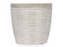 Ibergarden Pot de Fleurs en Ciment Rayé Gris 13,5x13 cm (Set de 8)