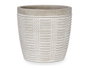 Ibergarden Pot de Fleurs en Ciment Rayé Gris 13,5x13 cm (Set de 8)