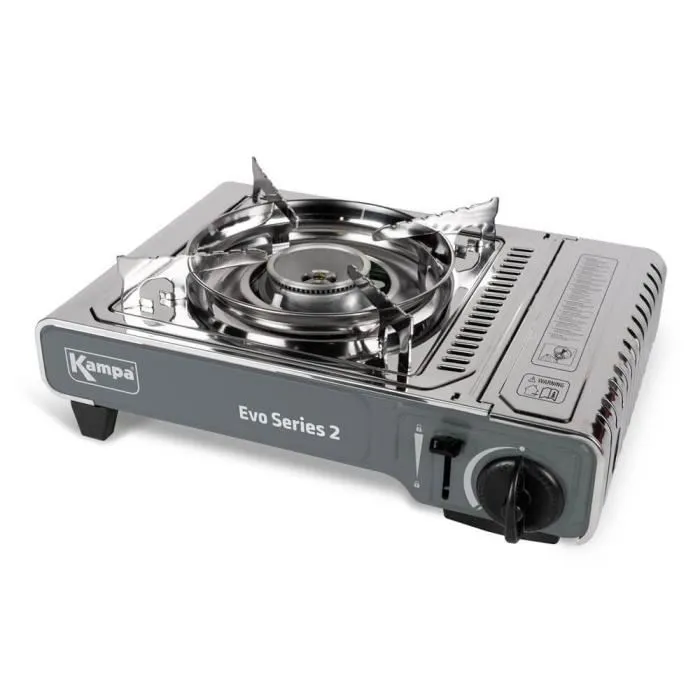 Kampa Poêle à gaz sur cartouche Evo 2 1 feu Gris KAM5056446106511