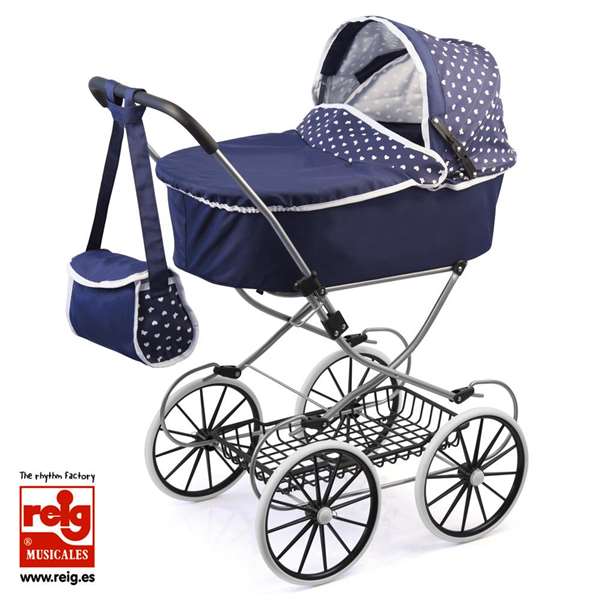 Reig Classic Deluxe Landau pour poupée - 89 x 70 x 42 cm, Jouet d'éveil à assembler recommandé à partir de 3 ans