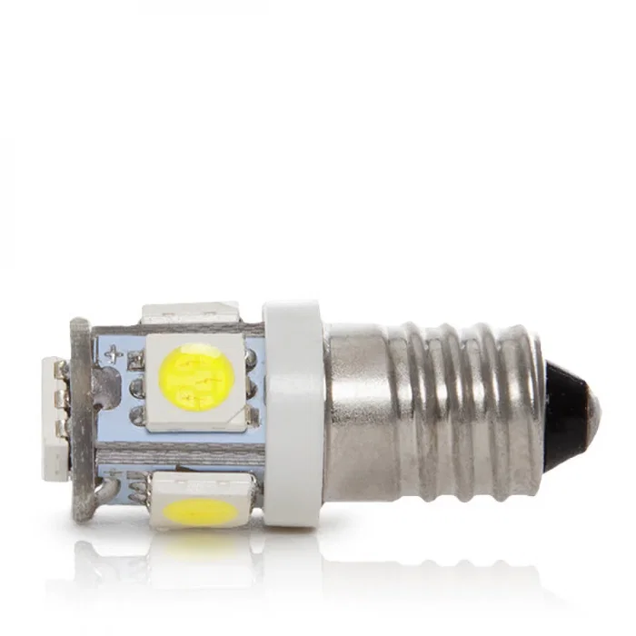 Ampoule LED E10 1W 90Lm 6000K 12VDC 40.000H [CA-E10-5MD5050-CW]