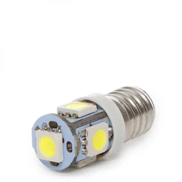Ampoule LED E10 1W 90Lm 6000K 12VDC 40.000H [CA-E10-5MD5050-CW]