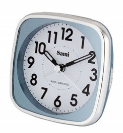 SAMI Réveil analogique silencieux avec grand indicateur LED vert, noir
