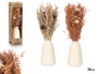 GIFTDECOR Lot de 12 Vases Hauts Assortis Naturel + Ocre