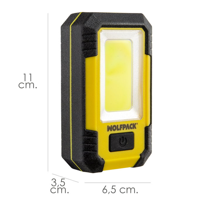 WOLFPACK LINEA PROFESIONAL Lampe LED Rechargeable 500 Lumens avec Aimant, Crochet et Powerbank WOLFPACK LINEA PROFESIONAL Lampe LED Rechargeable 500 Lumens avec Aimant, Crochet et Powerbank