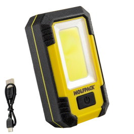 WOLFPACK LINEA PROFESIONAL Lampe LED Rechargeable 500 Lumens avec Aimant, Crochet et Powerbank