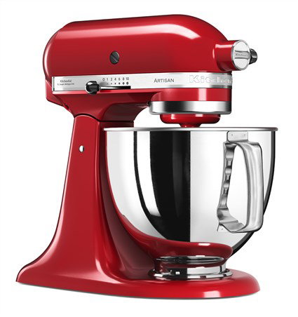 Kitchenaid Robot Pâtissier Artisan 5KSM125 EER, 4,8 litres, Rouge, Mélangeur Planétaire, Moteur à Transmission Directe, avec Bol en Acier Inoxydable et Accessoires Kitchenaid Robot Pâtissier Artisan 5KSM125 EER, 4,8 litres, Rouge, Mélangeur Planétaire, Moteur à Transmission Directe, avec Bol en Acier Inoxydable et Accessoires