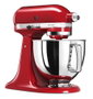 Kitchenaid Robot Pâtissier Artisan 5KSM125 EER, 4,8 litres, Rouge, Mélangeur Planétaire, Moteur à Transmission Directe, avec Bol en Acier Inoxydable et Accessoires