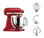 Kitchenaid Robot Pâtissier Artisan 5KSM125 EER, 4,8 litres, Rouge, Mélangeur Planétaire, Moteur à Transmission Directe, avec Bol en Acier Inoxydable et Accessoires