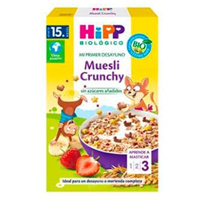HiPP Muesli Bio Croquant pour Enfant dès 15 Mois 200g - Flocons Avoine et Blé, Sans Sucres Ajoutés HiPP Muesli Bio Croquant pour Enfant dès 15 Mois 200g - Flocons Avoine et Blé, Sans Sucres Ajoutés