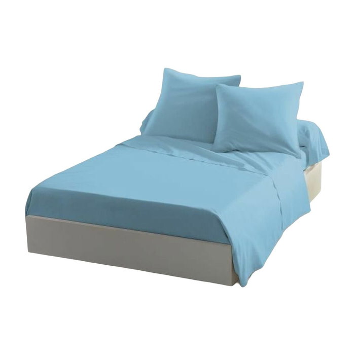 Home Linge Passion Drap plat Bleu ciel 240 x 300 cm