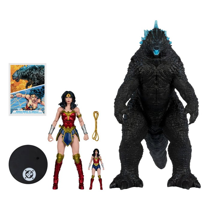DC Justice League Monsterverse DC Multiverse pack de 2 figurines Wonder Woman Vs. Atomic Blast Godzilla 18 cm DC Justice League Monsterverse DC Multiverse pack de 2 figurines Wonder Woman Vs. Atomic Blast Godzilla 18 cm