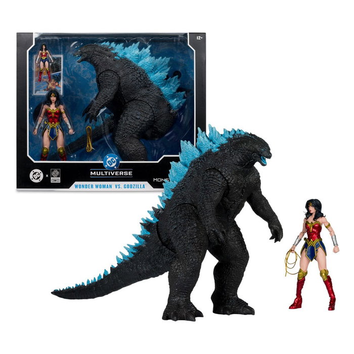 DC Justice League Monsterverse DC Multiverse pack de 2 figurines Wonder Woman Vs. Atomic Blast Godzilla 18 cm DC Justice League Monsterverse DC Multiverse pack de 2 figurines Wonder Woman Vs. Atomic Blast Godzilla 18 cm