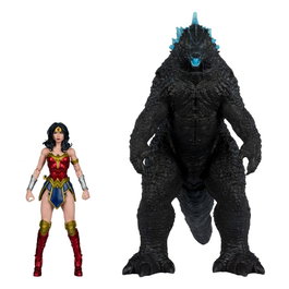 McFarlane Toys DC Justice League Monsterverse pack de 2 figurines Wonder Woman Vs. Atomic Blast Godzilla