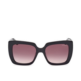 Guess Gafas GU7889 01T Lunettes de Soleil Femme Carrées Monture Noir Brillant Verres Bordeaux Dégradé 53mm