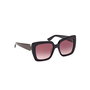 Guess Gafas GU7889 01T Lunettes de Soleil Femme Carrées Monture Noir Brillant Verres Bordeaux Dégradé 53mm