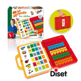 Diset - Yo Aprendo Las Silabas R.63747 - Jeu autocorrectif pour apprendre à séparer les mots en syllabes - 15 planches et 90 fiches - En espagnol et portugais