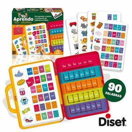 Diset - Yo Aprendo Las Silabas R.63747 - Jeu autocorrectif pour apprendre à séparer les mots en syllabes - 15 planches et 90 fiches - En espagnol et portugais