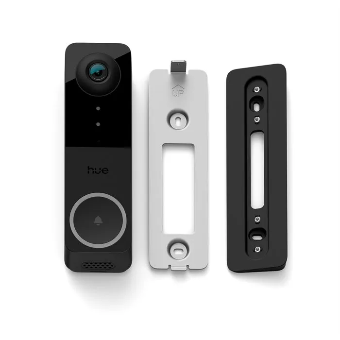 Philips Hue - Sonnette vidéo filaire connectée extérieure 2K avec vision nocturne Starlight, conversation bidirectionnelle et compatibilité éclairage Hue