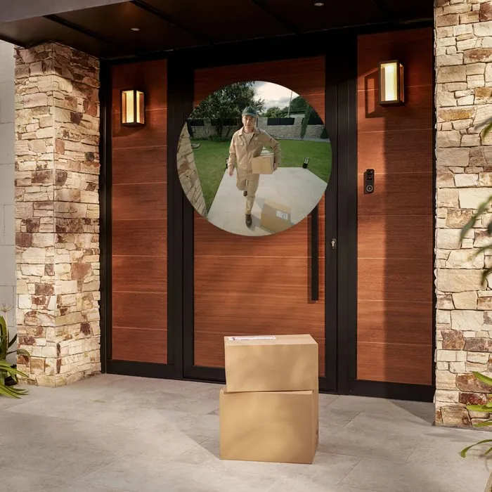 Philips Hue - Sonnette vidéo filaire connectée extérieure 2K avec vision nocturne Starlight, conversation bidirectionnelle et compatibilité éclairage Hue