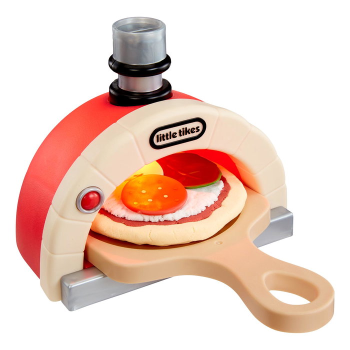 Little Tikes - Kit Pizza Creative Chefs 488771 - Jeu de cuisine réaliste avec four à pizza lumineux, pâte et accessoires - Jouet éducatif pour enfants de 3 ans et plus