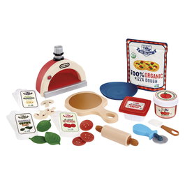 Little Tikes - Kit Pizza Creative Chefs 488771 - Jeu de cuisine réaliste avec four à pizza lumineux, pâte et accessoires - Jouet éducatif pour enfants de 3 ans et plus