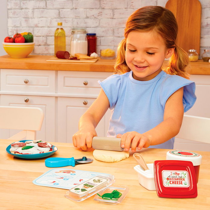 Little Tikes - Kit Pizza Creative Chefs 488771 - Jeu de cuisine réaliste avec four à pizza lumineux, pâte et accessoires - Jouet éducatif pour enfants de 3 ans et plus