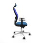 Piqueras y Crespo Chaise de Bureau avec Appui-tête 1D086G1 Bleu clair