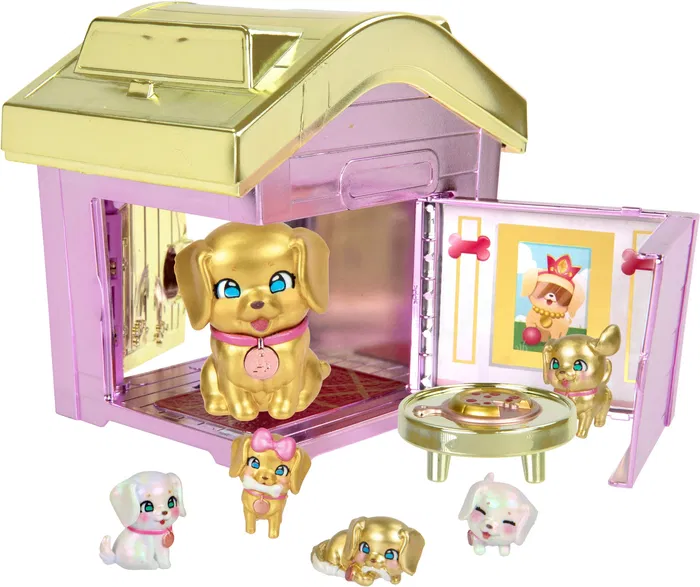 Little Live Pets - S4 Mama Surprise Families - Jouet interactif avec chien maman et bébés modèles aléatoires - Collection de 8 races - Dès 5 ans