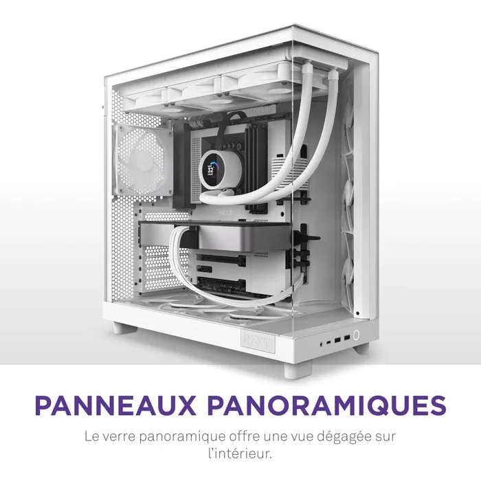 Nzxt Boîtier Moyen Tour H6 Flow Double Chambre Refroidissement par Air Blanc