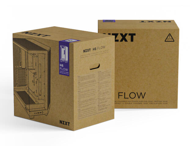 NZXT H6 Flow Boîtier PC Moyen-Tour Blanc