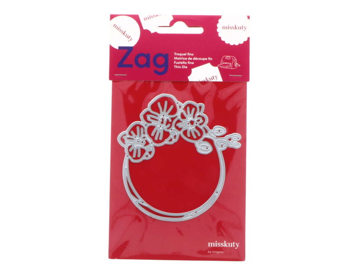 Misskuty Set de 3 emporte-pièces fins ZAG Couronne avec orchidée et fleurs Misskuty Set de 3 emporte-pièces fins ZAG Couronne avec orchidée et fleurs