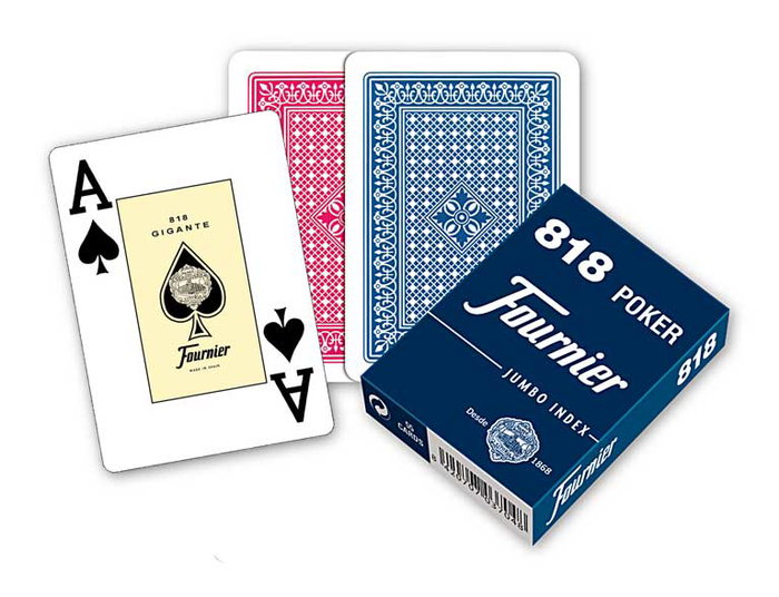 Fournier Jeu de Cartes de Poker Anglais 55 Cartes, Couleur Rouge ou Bleue Fournier Jeu de Cartes de Poker Anglais 55 Cartes, Couleur Rouge ou Bleue