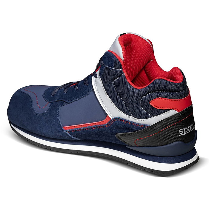 Sparco S0753643BMRS - Chaussure de sécurité S3 ESD Gymkhana-H taille 43, couleur bleu marine et rouge, pour atelier et paddock