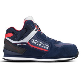 Sparco S0753643BMRS - Chaussure de sécurité S3 ESD Gymkhana-H taille 43, couleur bleu marine et rouge, pour atelier et paddock
