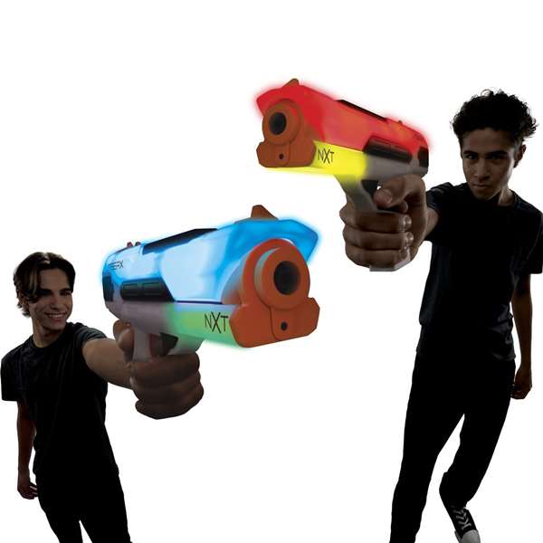 Bizak Laserx Next Level Pack Double - Blaster Laser avec 2 Modes de Tir et Écran Énergétique - Jouet pour Enfants dès 6 Ans