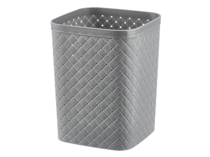 Pincello Corbeille à Papier Carrée Gris 19,8 x 0,3 x 19,3 cm Plastique PP (Set de 12)