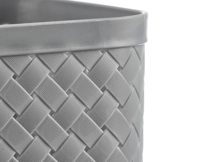 Pincello Corbeille à Papier Carrée Gris 19,8 x 0,3 x 19,3 cm Plastique PP (Set de 12)