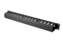 Digitus Passe-câbles 1U pour rack 19", plaque arrière amovible, en acier, couleur noire RAL 9005