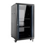Phasak Pro PHO 6618 - Armoire Rack 19 Pouces 18U 600x600mm Acier Noir avec Ventilateurs Réseau Serveur Audio-Vidéo