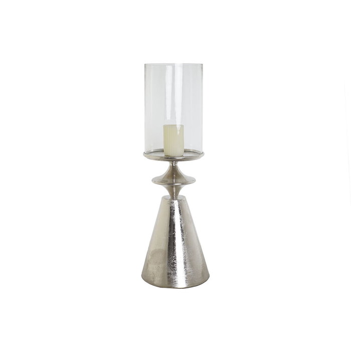 DKD Home Decor Bougeoir Argenté Aluminium et Verre