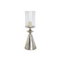 DKD Home Decor Bougeoir Argenté Aluminium et Verre