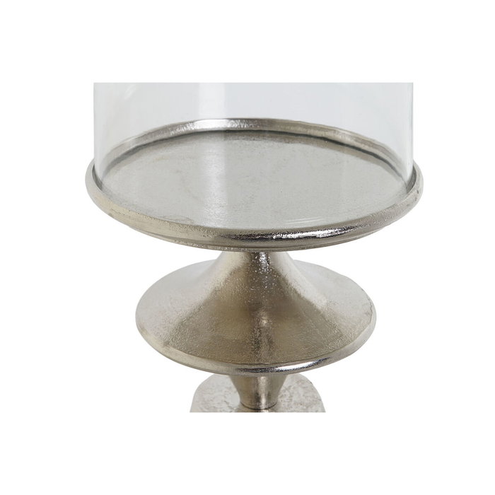 DKD Home Decor Bougeoir Argenté Aluminium et Verre
