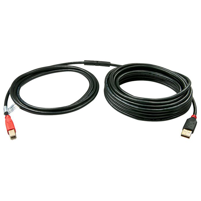 Lindy Câble USB 2.0 Actif, Type A/B, 15 mètres, Extension avec Hub, Support 480 Mbit/s, pour Périphériques USB 2.0