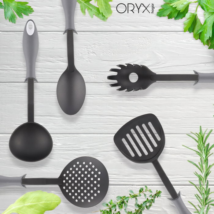 ORYX Écumoire de cuisine en nylon avec manche antigouttes 35 x 11,7 cm
